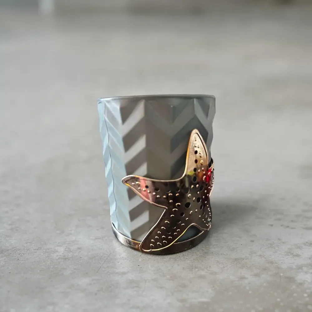 Sonoma Starfish Metal Candle Holder & Tuberose Jar Candle Set Coastal Decor